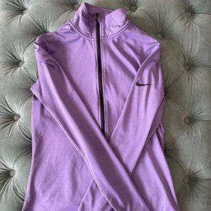 Nike Long Sleeve Purple Quarter Zip Medium M